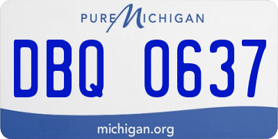 MI license plate DBQ0637