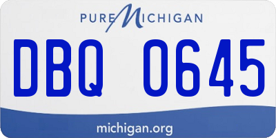 MI license plate DBQ0645