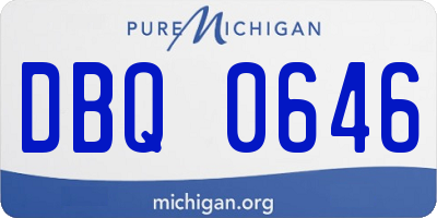 MI license plate DBQ0646