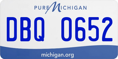 MI license plate DBQ0652