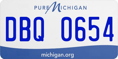 MI license plate DBQ0654