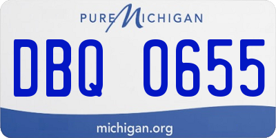 MI license plate DBQ0655