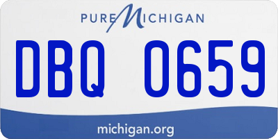 MI license plate DBQ0659