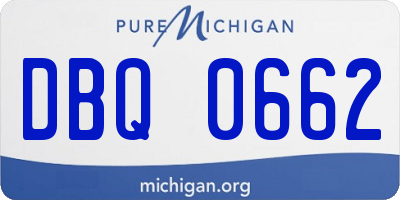 MI license plate DBQ0662