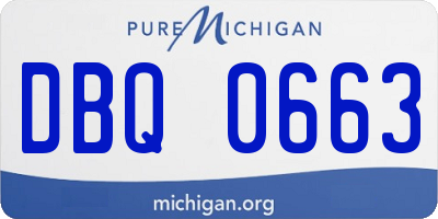 MI license plate DBQ0663