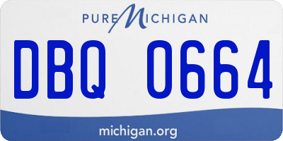 MI license plate DBQ0664