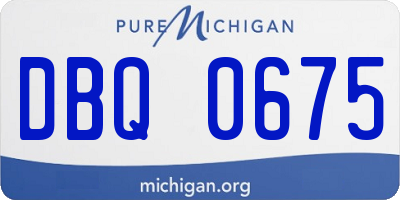 MI license plate DBQ0675
