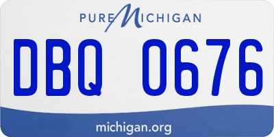 MI license plate DBQ0676