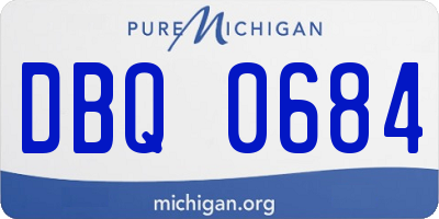 MI license plate DBQ0684