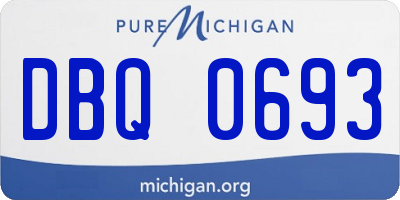 MI license plate DBQ0693