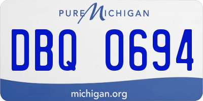 MI license plate DBQ0694
