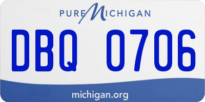 MI license plate DBQ0706