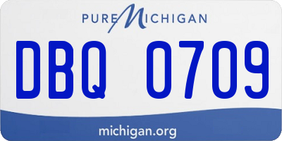 MI license plate DBQ0709