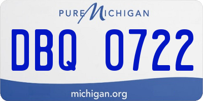 MI license plate DBQ0722