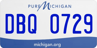 MI license plate DBQ0729