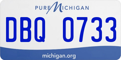 MI license plate DBQ0733