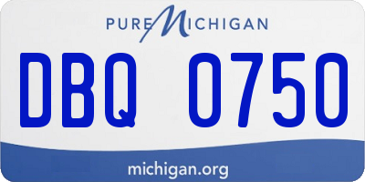 MI license plate DBQ0750