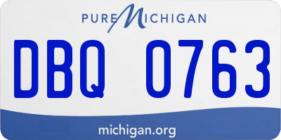 MI license plate DBQ0763