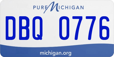 MI license plate DBQ0776