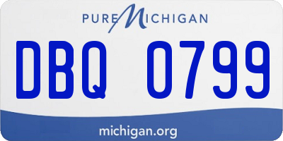 MI license plate DBQ0799