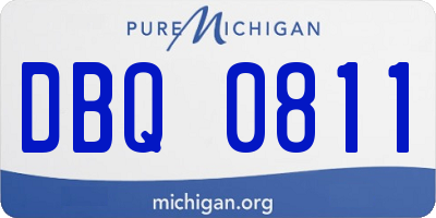 MI license plate DBQ0811