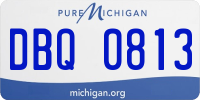 MI license plate DBQ0813