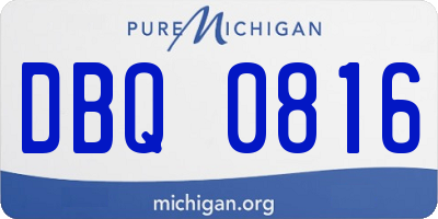 MI license plate DBQ0816