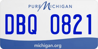 MI license plate DBQ0821