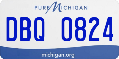 MI license plate DBQ0824