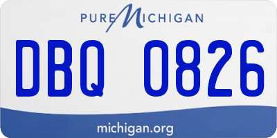 MI license plate DBQ0826