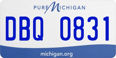 MI license plate DBQ0831