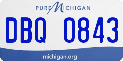 MI license plate DBQ0843