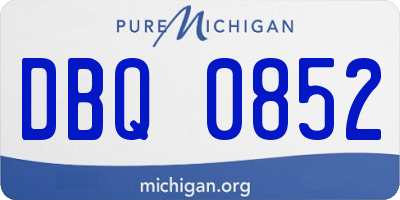 MI license plate DBQ0852