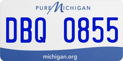 MI license plate DBQ0855