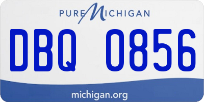 MI license plate DBQ0856