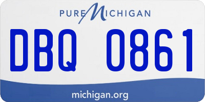 MI license plate DBQ0861