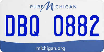MI license plate DBQ0882