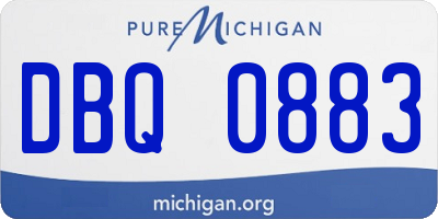 MI license plate DBQ0883