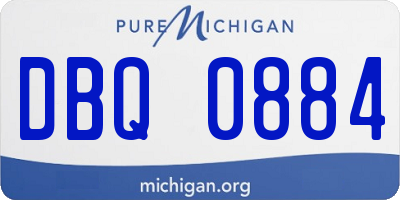 MI license plate DBQ0884