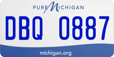 MI license plate DBQ0887