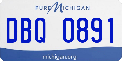 MI license plate DBQ0891