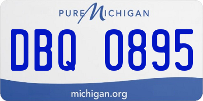 MI license plate DBQ0895