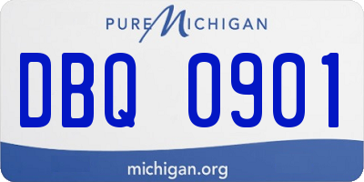 MI license plate DBQ0901