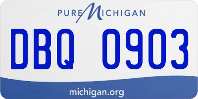 MI license plate DBQ0903
