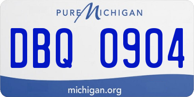 MI license plate DBQ0904