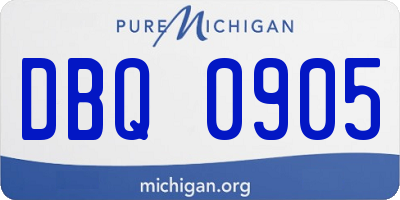MI license plate DBQ0905