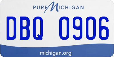 MI license plate DBQ0906
