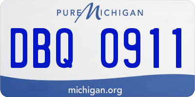 MI license plate DBQ0911