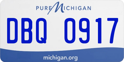 MI license plate DBQ0917