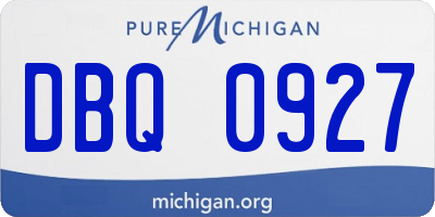 MI license plate DBQ0927